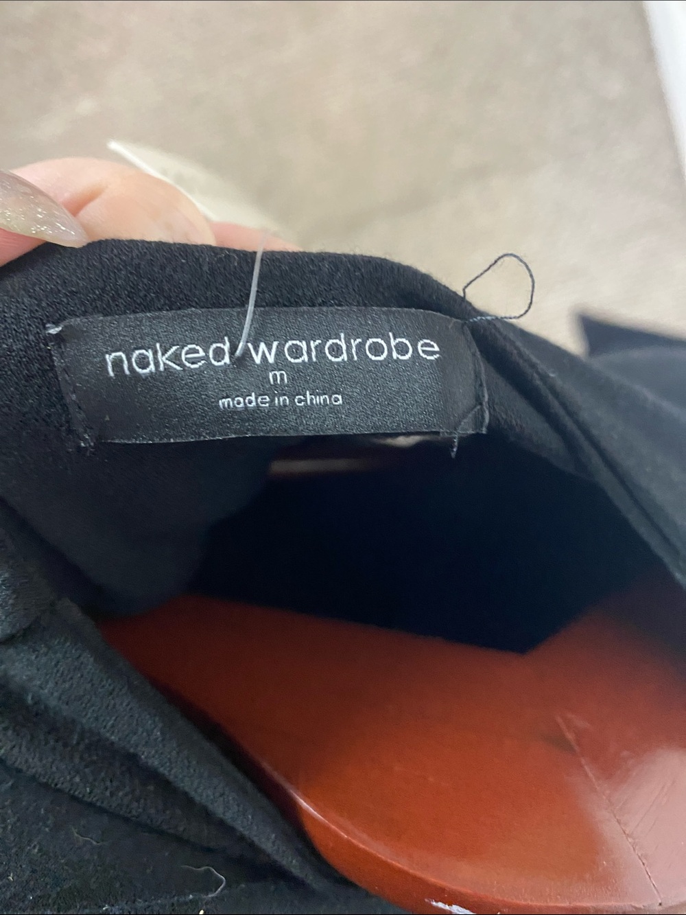 naked wardrobe Black Long-Sleeve Cropped Top - Picture 5 of 5